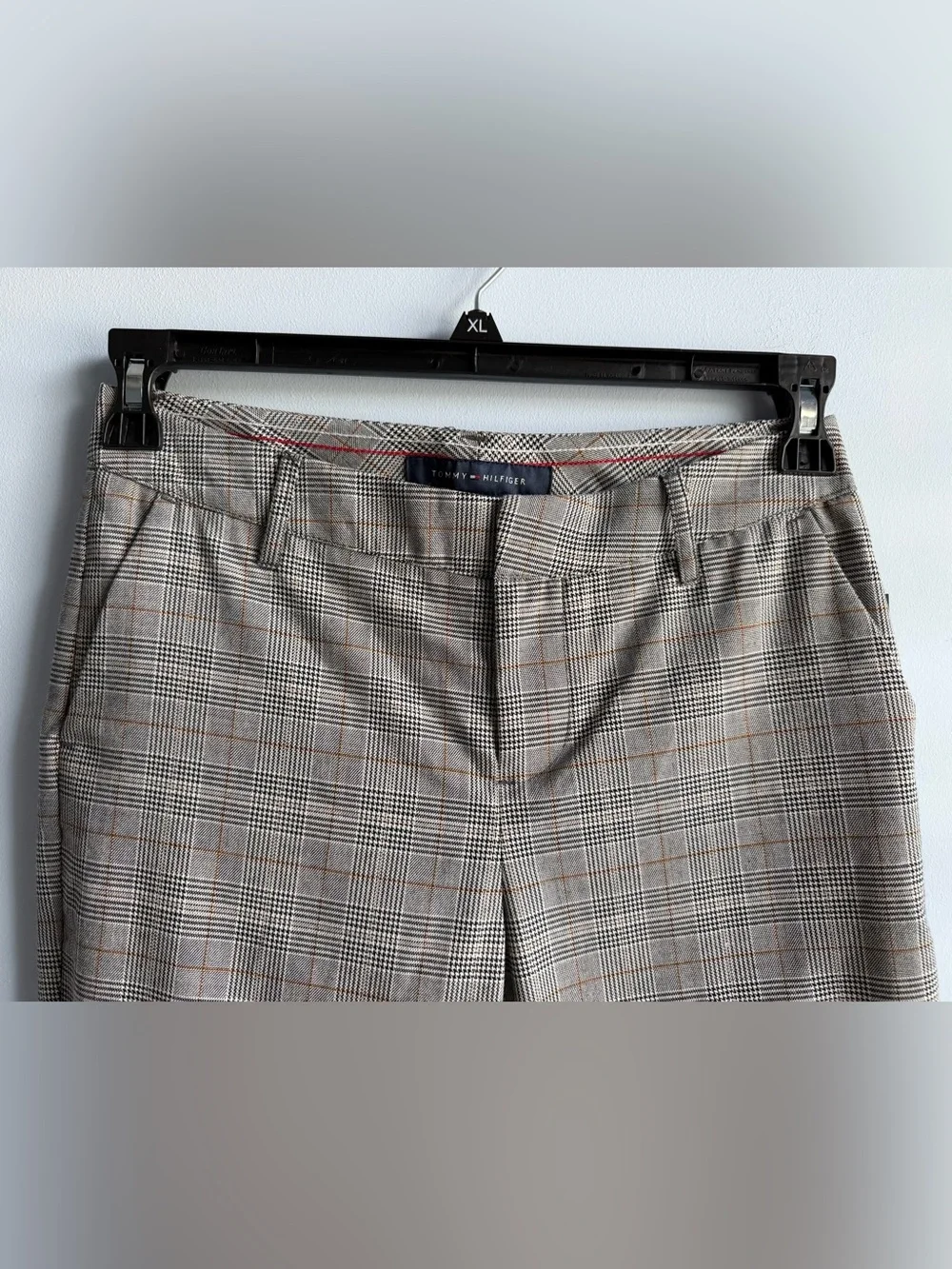 Tommy Hilfiger Women's Gray Plaid Hampton Trouser Pants Size 2